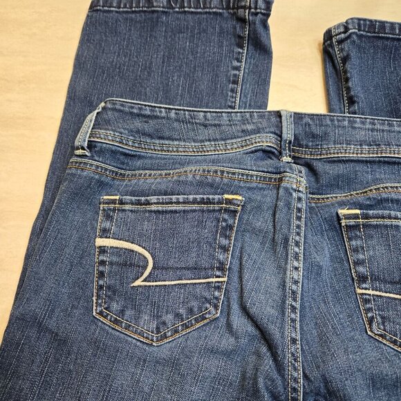 American Eagle Jeans Original Boot Womens 10L Long Lowrise Stretch Y2k - Picture 9 of 11